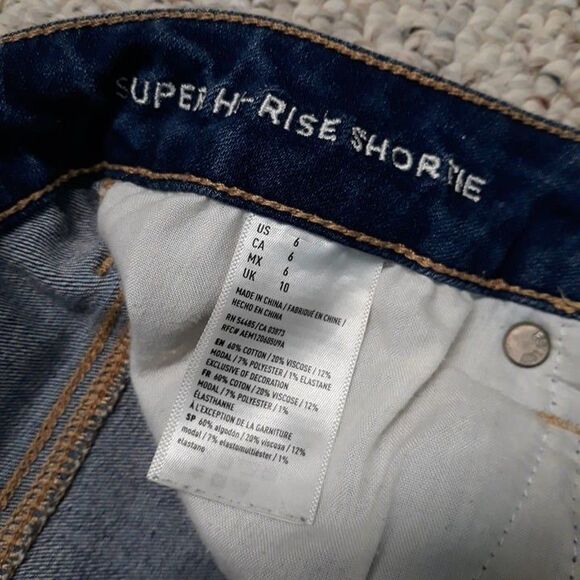 American Eagle Y2k Super High Rise Shortie Super Stretch Grunge Skater Girl 6 - Picture 4 of 5